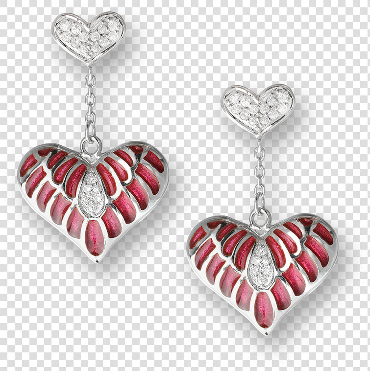 Nicole Barr Designs Sterling Silver Heart Stud Earrings pink   Earrings  HD Png DownloadTransparent PNG