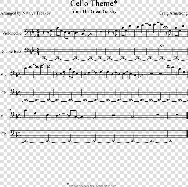 Transparent Great Gatsby Png   Sheet Music  Png DownloadTransparent PNG