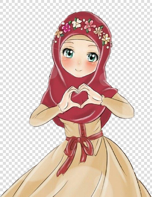 Transparent Hijab Png   Anime Girl Anime Hijab  Png DownloadTransparent PNG