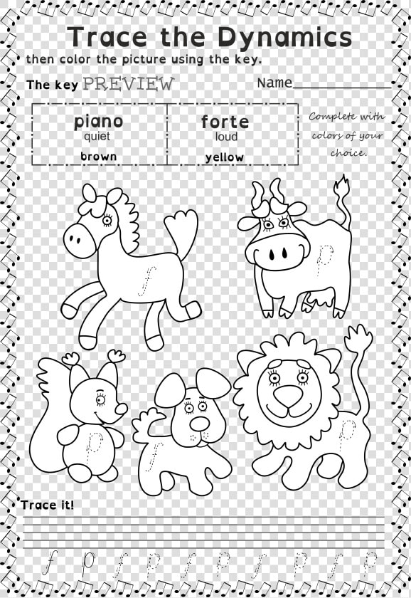 Product   Piano And Forte Worksheet  HD Png DownloadTransparent PNG