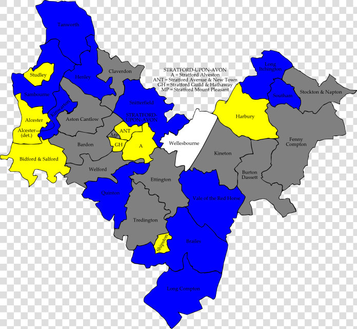 Stratford avon 2010 Election Map   Stratford On Avon District Council  HD Png DownloadTransparent PNG