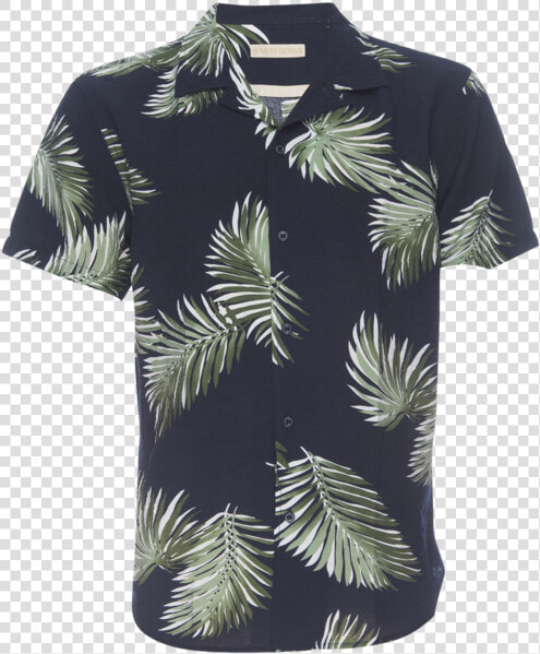 Truman Camp Shirt In Palm Leaf Print   Polo Shirt  HD Png DownloadTransparent PNG