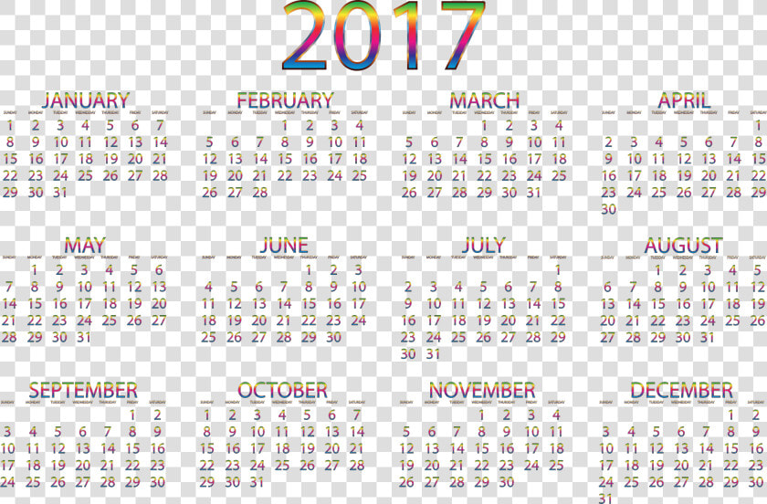 2017 Calendar Png   Free Printable Yearly Calendar 2019  Transparent PngTransparent PNG