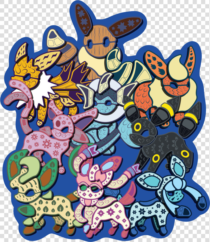 Eeveelutions   Cartoon  HD Png DownloadTransparent PNG