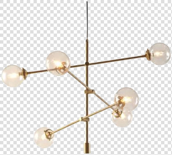 Mid Century Gold Chandelier Modern  HD Png DownloadTransparent PNG