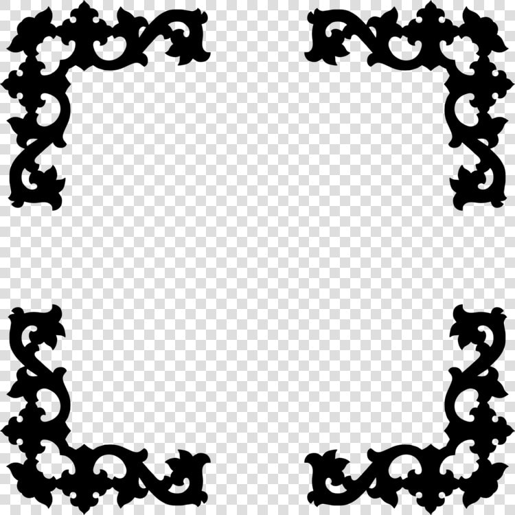 Ornament borders And Frames silhouette   Gingiber Merrily Panels Moda  HD Png DownloadTransparent PNG