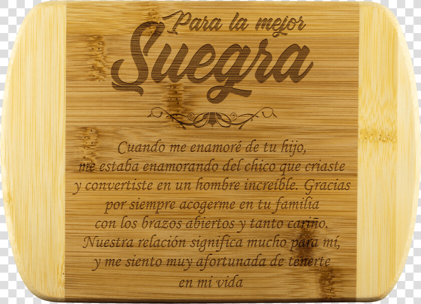 Para La Mejor Suegra Tabla De Cortar De Bambú  tag   Cutting Board  HD Png DownloadTransparent PNG