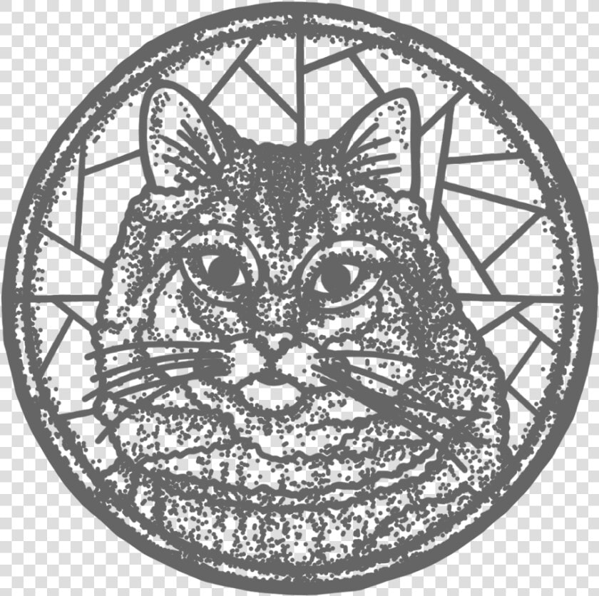 Portrait Stippling Noel   Domestic Short haired Cat  HD Png DownloadTransparent PNG