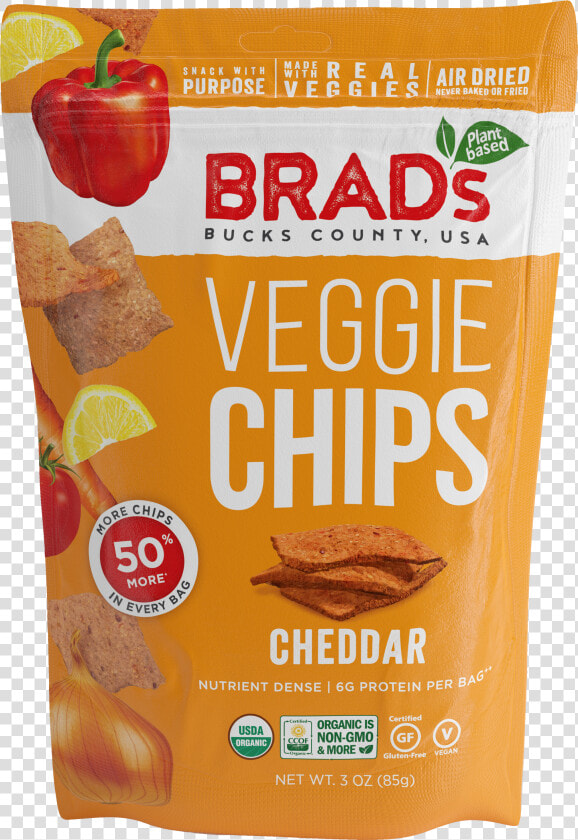 Brad  39 s Veggie Chips Cheddar  HD Png DownloadTransparent PNG