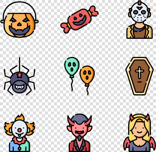 Halloween Design Elements Vector Icon Set   Icon Halloween Vector Png  Transparent PngTransparent PNG