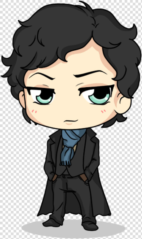 Clipart Black And White Library By Mibu No Ookami   Cartoon Benedict Cumberbatch Sherlock  HD Png DownloadTransparent PNG