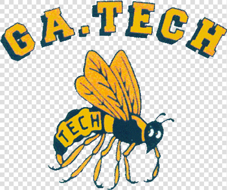 Ga Tech Yellow Jackets Iron Ons   Georgia Tech Yellow Jackets Vintage Logo  HD Png DownloadTransparent PNG