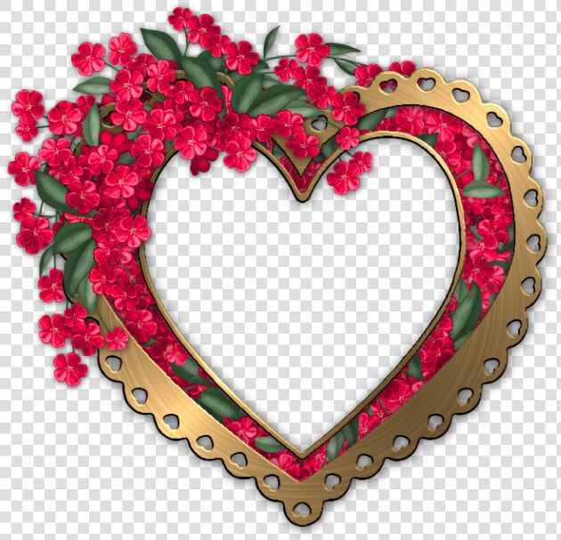 Heart Flower Frame Png Clipart   Png Download   Heart Shape Frame Flower  Transparent PngTransparent PNG