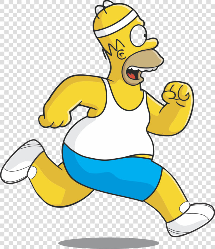 Homer Simpson Png   Homer Simpson Running  Transparent PngTransparent PNG