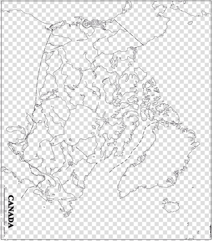 Printable Black And White Map Of Can Provinces   Blank Map Of Canada  HD Png DownloadTransparent PNG