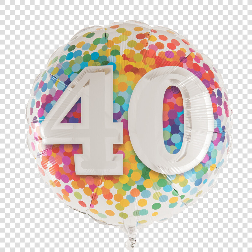 40 Rainbow Confetti   40 Balloon  HD Png DownloadTransparent PNG