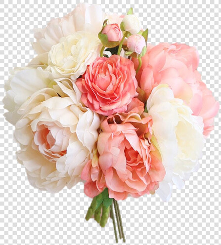 Bouquet Of Peonies Png   Blush Coral Silk Peony  amp  Ranunculus Bouquet 13  Transparent PngTransparent PNG