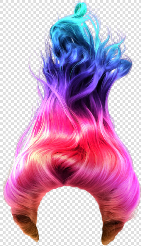 Wig Hair Rainbow Rainbowhair Arcoiris Cabelocolorido   Rainbow Wig Transparent Background  HD Png DownloadTransparent PNG