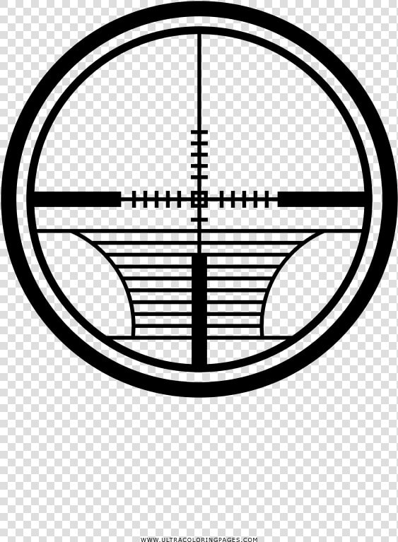 Crosshair Coloring Page   Circle  HD Png DownloadTransparent PNG