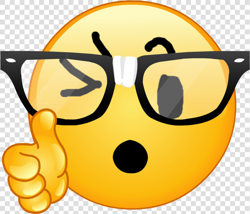 Discord Signal Smiley Thumb Emoji Free Hd Image Clipart   Nerd Emoji Thumbs Up  HD Png DownloadTransparent PNG