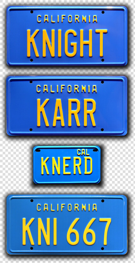 Knight Rider Karr License Plate  HD Png DownloadTransparent PNG