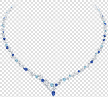 Sparkling Cluster By Harry Winston  Sapphire  Aquamarine   Necklace  HD Png DownloadTransparent PNG