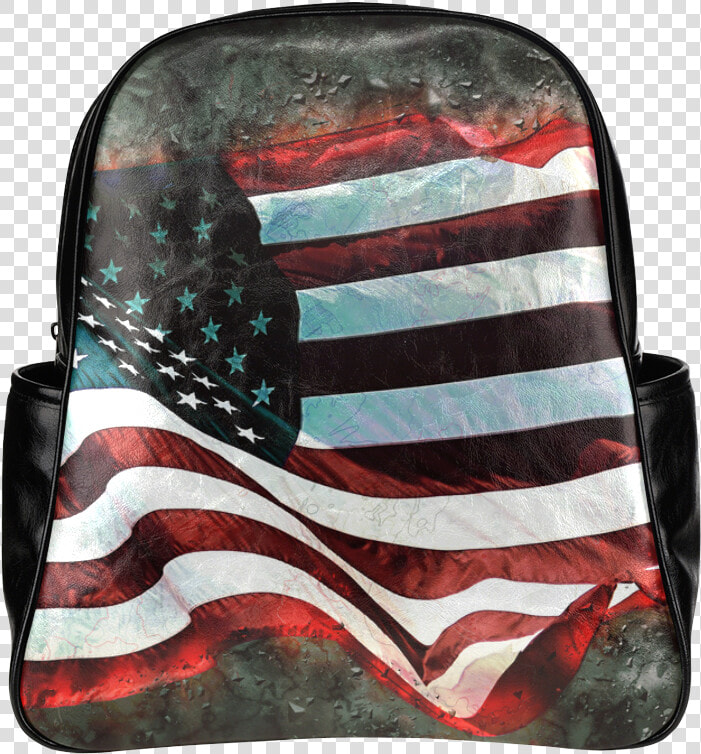 A Abstract Waving Usa Flag Multi pockets Backpack  HD Png DownloadTransparent PNG