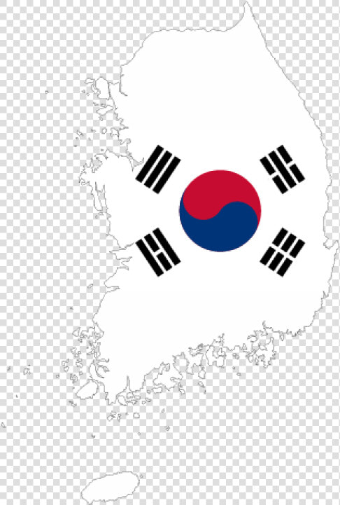 Map Korean   Korean Flag In Country  HD Png DownloadTransparent PNG