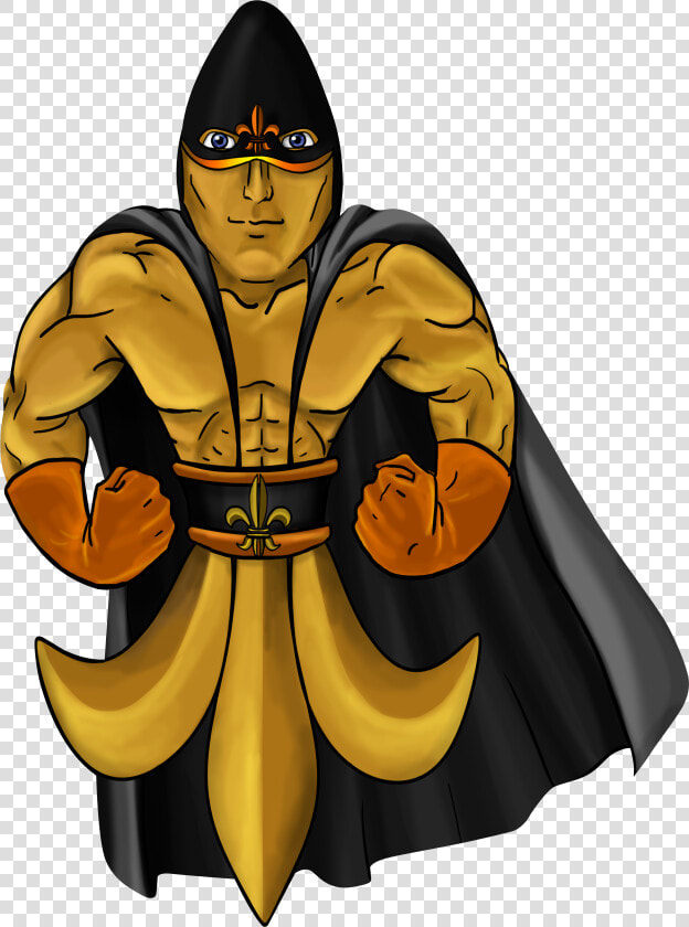 Superhero Fleur De Lis Black And Gold   Superhero  HD Png DownloadTransparent PNG