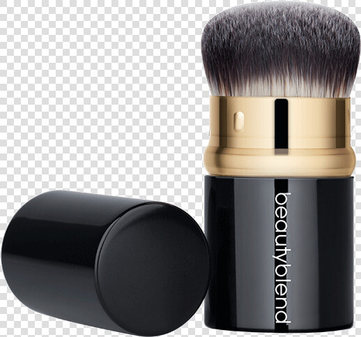 Portable Soft Synthetic Hair Plastic Handle Retractable   Makeup Brushes  HD Png DownloadTransparent PNG