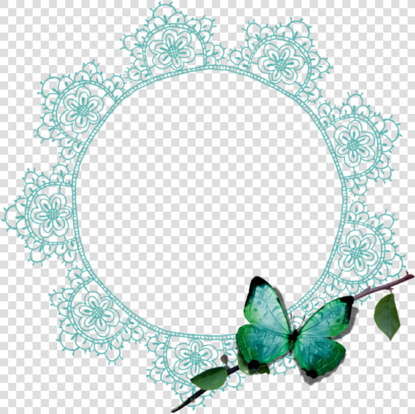  mq  green  lace  butterfly  frame  frames  border   Butterfly Green Png Free  Transparent PngTransparent PNG