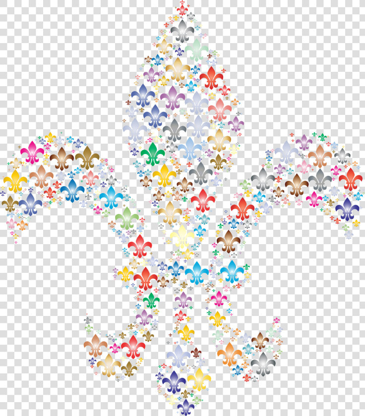 Colorful Fleur De Lis Fractal 2 Clip Arts   Fleur De Lis Colorful  HD Png DownloadTransparent PNG