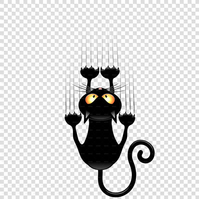 Black Cat Cartoons Group Vector Freeuse   Funny Black Cat Drawing  HD Png DownloadTransparent PNG