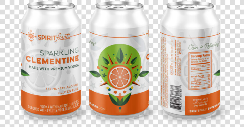 Spiritfruit Can Mockup Clementine 3   Caffeinated Drink  HD Png DownloadTransparent PNG