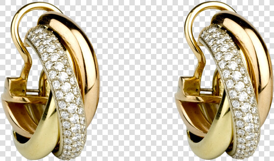 Cartier Trinity Diamond Earrings  HD Png DownloadTransparent PNG