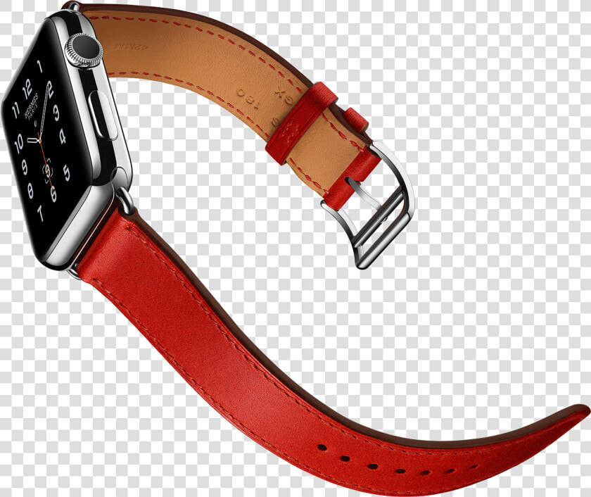 Apple Watch Hermes Edition   Apple Watch Hermes Strap Double Tour Red  HD Png DownloadTransparent PNG