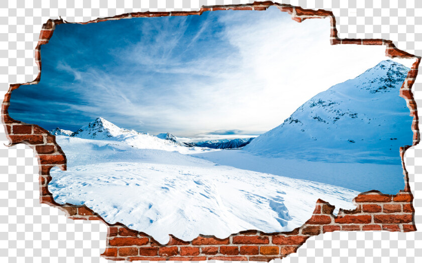 Zapwalls Decals Snowy Mountain Day Sky Breaking Wall   South Pole  HD Png DownloadTransparent PNG