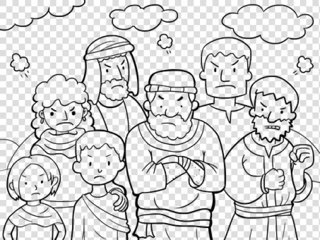 Transparent Angry Person Png   Israelites In The Desert Coloring Page  Png DownloadTransparent PNG