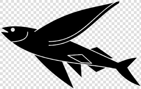 Silhouette Of A Fish   Flying Fish Clip Art  HD Png DownloadTransparent PNG