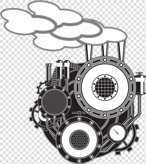 Vector Steam Illustrator   Steam Machine Vector  HD Png DownloadTransparent PNG