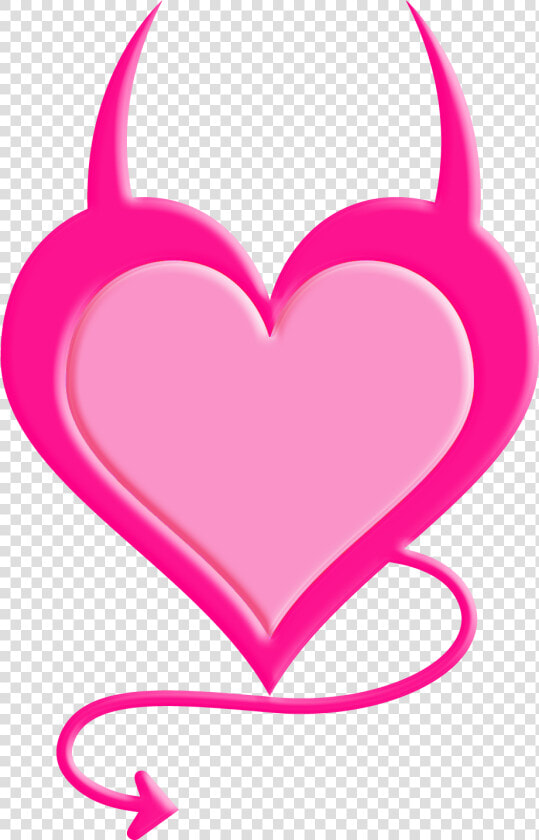 Transparent Pink Devil Heart Png Picture   Pink Devil Heart  Png DownloadTransparent PNG