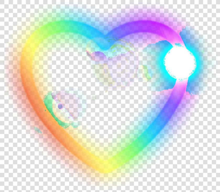  border  neon  rainbow  glow  light  lighteffect  frame   Heart  HD Png DownloadTransparent PNG