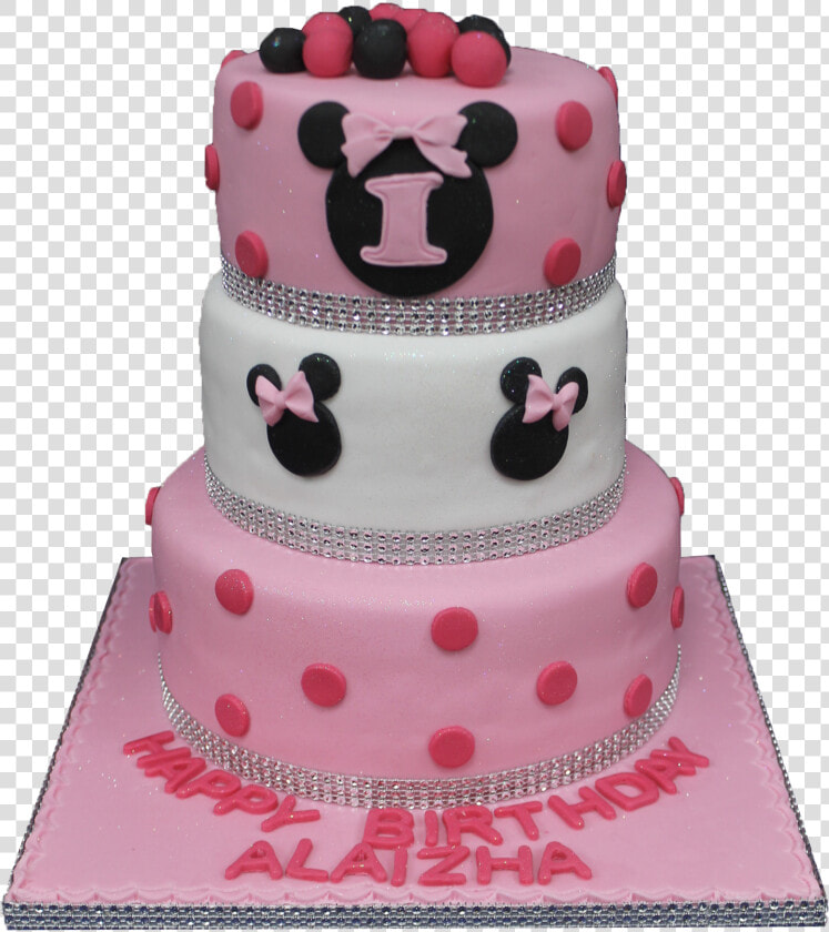 Minnie Mouse 3 Tier B181   Cake Decorating  HD Png DownloadTransparent PNG