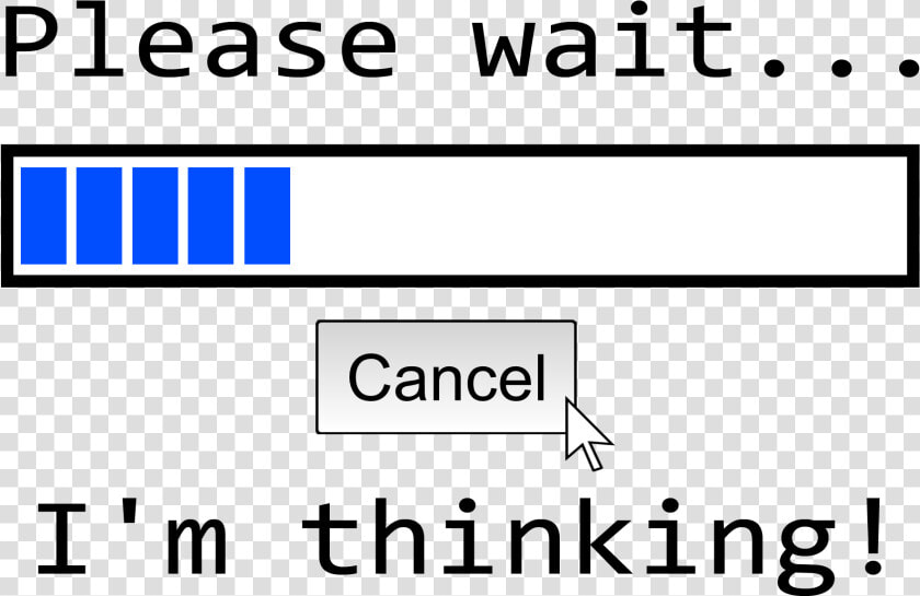 Please Wait Im Thinking  HD Png DownloadTransparent PNG