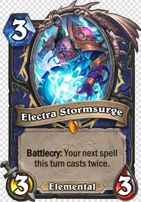 Electrastormsurge Enus   Hearthstone Cards  HD Png DownloadTransparent PNG