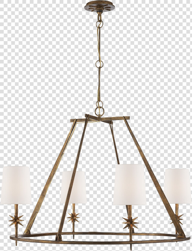 Gilded Iron 4 Light Star Chandelier  Lighting  Laura   Etoile Chandelier  HD Png DownloadTransparent PNG