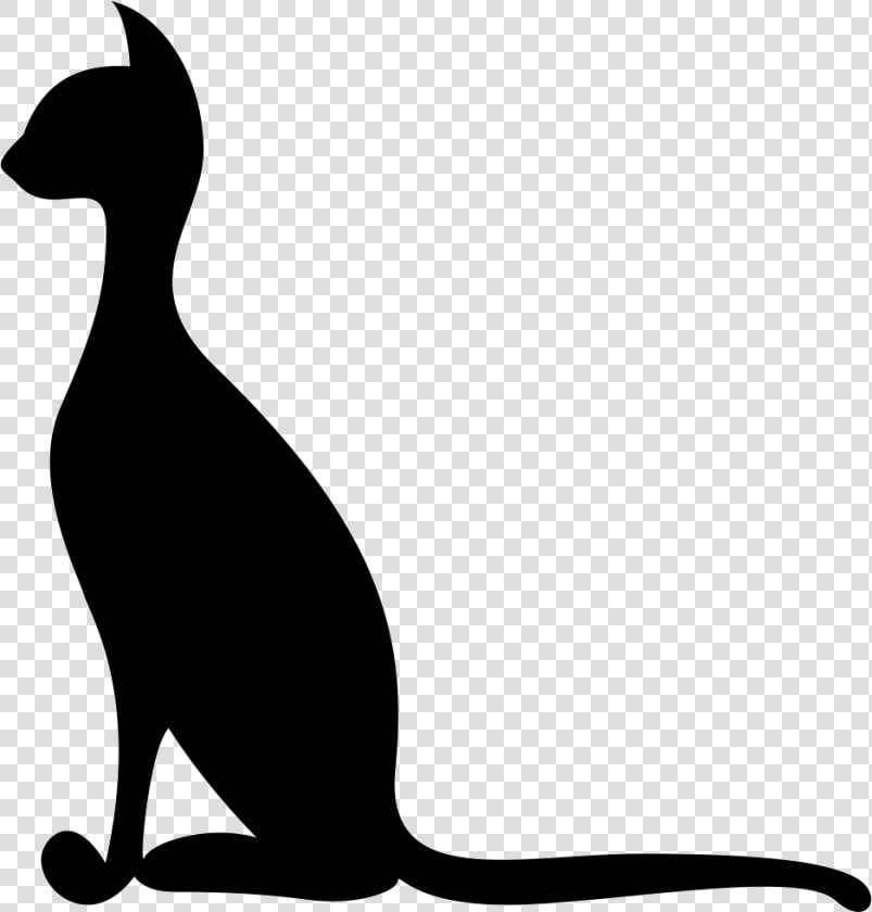 Thin Elegant Cat Black Side Silhouette Comments   Elegant Cat Icon Png  Transparent PngTransparent PNG