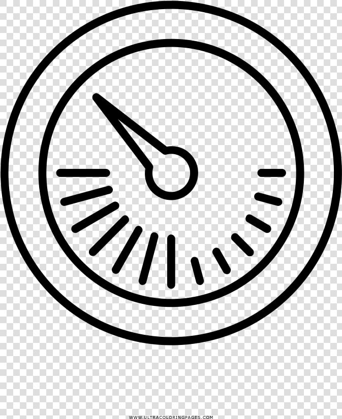 Speedometer Coloring Page   Blank Clock Face  HD Png DownloadTransparent PNG