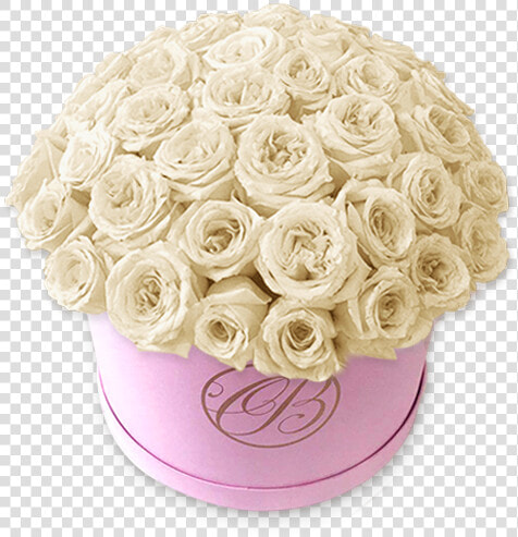 Caja Redonda De Rosas Blancas   Bouquet  HD Png DownloadTransparent PNG