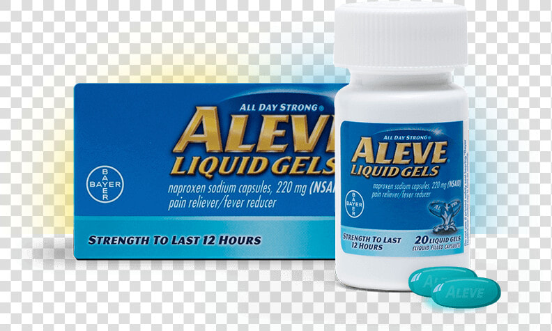 Pain Relief With Aleve Liquid Gels  HD Png DownloadTransparent PNG